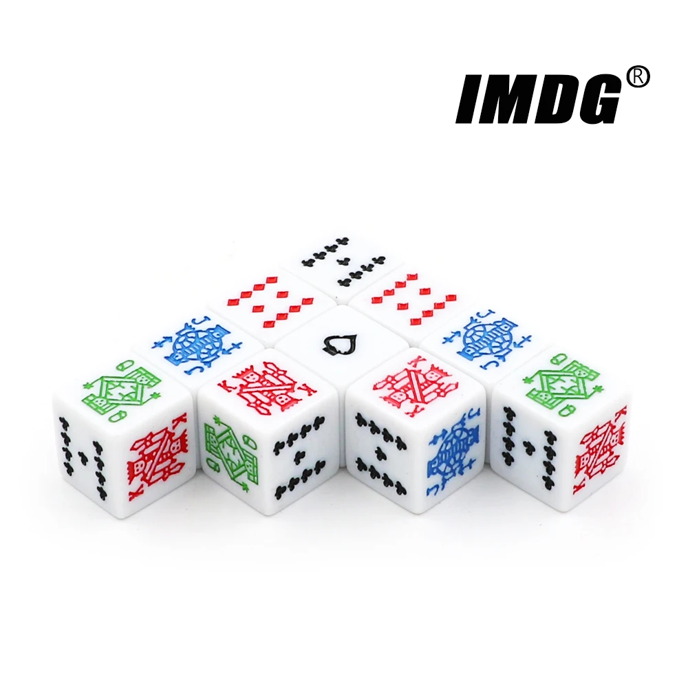 10pcs/pack Carving Dice 16mm Square Corner White #16 High Quality Boutique Poker Dice