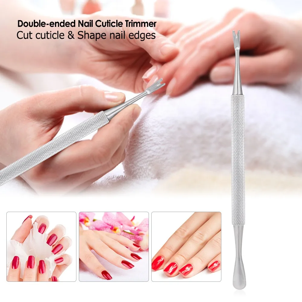 

Stainless Steel Double-ended Nail Cuticle Trimmer Dead Skin Nail Cuticle Remover Anti-slip Manicure Pedicure Dead Skin Trimmer
