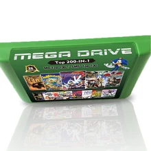 Новая горячая 2G игровая карта 200 в 1 для sega Megadrive видео игровая консоль 100 Топ MD игры+ 100 Топ мастер-система игр