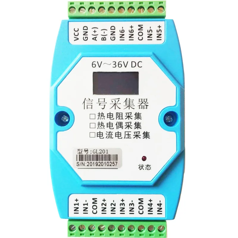 

Industrial grade Full isolated thermal resistance temperature acquisition module transmitter PT100 PT1000 CUGEBA to RS485 MODBUS