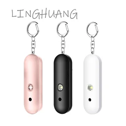 Linghuang led duplo chifre auto defesa pessoal das mulheres auto defesa chaveiro alarme caçador sinal abs auto defesa meninas idosos