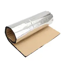 Голосовая звукоизоляция теплоизоляционные коврики мертвые стекловолокно серебро Deadener материал 5 мм брандмауэр набор губок