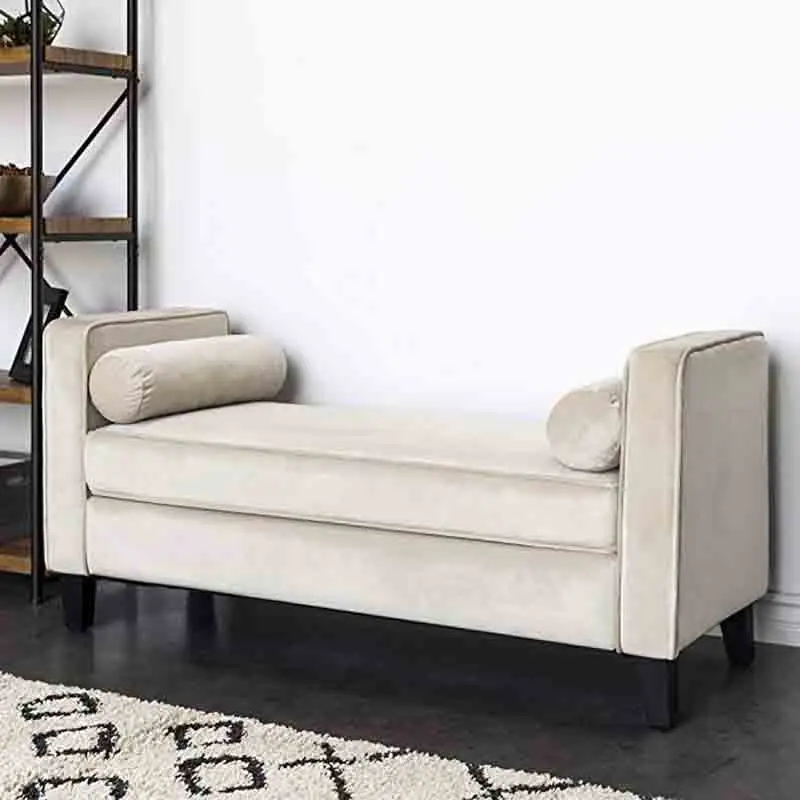 

European Style Footstool Clothing Store Double Sofa Stool Bed End Stool Storage Fabric Shoe Trying Stool Chaise Lounge Stool