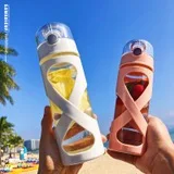 Летний модный комплект одежды с простой Пластик бутылка для воды с крышкой для спорта с тусклой полировкой, бутылка для воды спортивная бутылка из пластика(студент Harajuku чашка, которая всегда под рукой