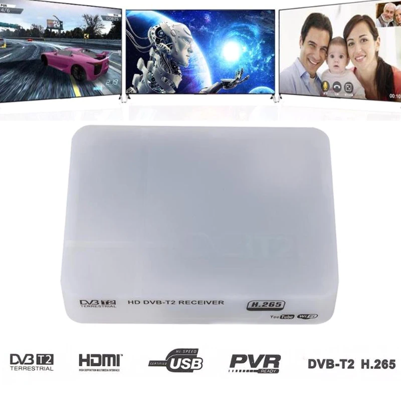 FFYY-K2 Смарт ТВ приставка приемник Mpeg4 H.264/H.265 Dvb-T2 цифровой наземный приемник Full-Hd цифровой телеприставка Поддержка Wi-Fi Ant