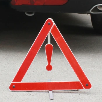

Car Stop Sign Tripod Road Flasher Triangle Emergency Warning Sign Foldable Reflective Safety Roadside Lighting