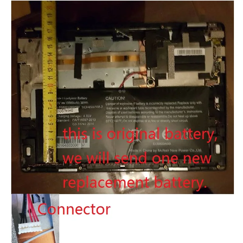 

Battery for Medion Akoya E2221T Tablet PC MD60428 New Li-po Rechargeable Accumulator Pack Replacement 3.8V 10000mAh 6 Lines+Plug