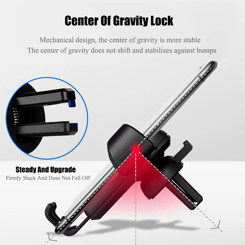 Универсальный гравитационный Автомобильный держатель для телефона в Автомобиле вентиляционное отверстие крепление без магнитного мобильного телефона держатель для 4,"-6,5" подставка для смартфона