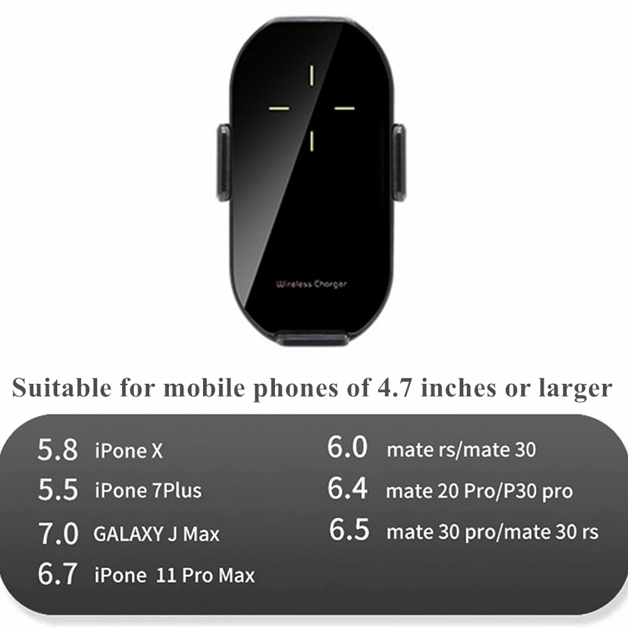 Multifunction Cellphone Mount Wireless Charger for Tesla Model 3 Model Y Monitor Fixed Clip Safety Cellphone Holder Stand Silent