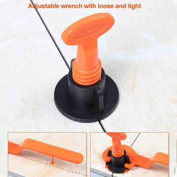 

572pcs Leveler With Wrench Tile Leveling System Kit Building Floors Reusable Construction Tools Spacers Equalizer Flat Ceramic