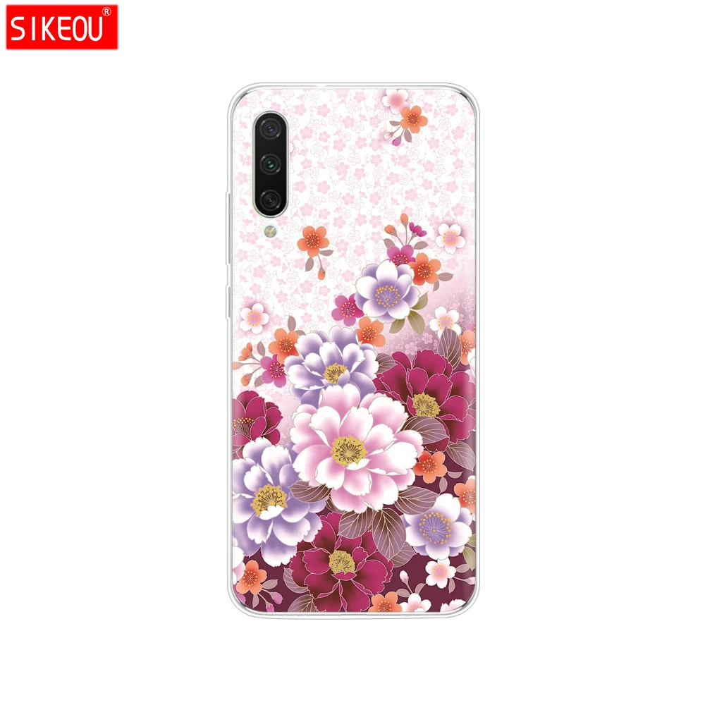Силиконовый чехол для Xiaomi mi A3, чехол с полной защитой, мягкая задняя крышка из ТПУ, чехол для телефона s для Xio mi A3, бампер, кошечка, цветок - Цвет: 33974