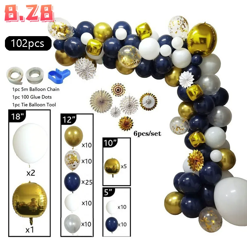 

102pcs Balloons New Year Decorations 2021 Party Decoration Birthday Wedding Girl Balls For The Holiday Wedding Accessories Decor