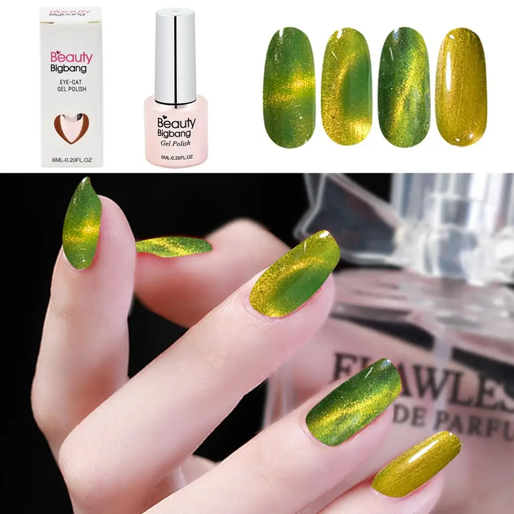 

BeautyBigBang 5 Bottles 6ml 3D Chameleon Cat Eye UV Gel Polish Magnetic Gel Varnish Lacquer Soak Off Nail Gel Polish Set