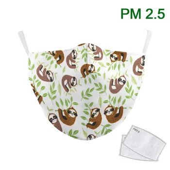

3D Cosplay Print Mask Cute Koala Washable Fabric Face Masks Reusable PM 2.5 Protective Dust Filter Breathable Mouth-Muffle