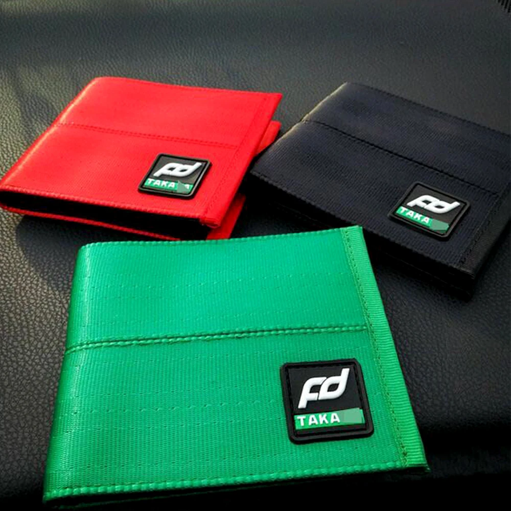 

For JDM Car Auto Wallet Racing Style Fabric Leather Canvas Key Case Leisure Wallet Money Purse Clip Racing Car For TAKATA