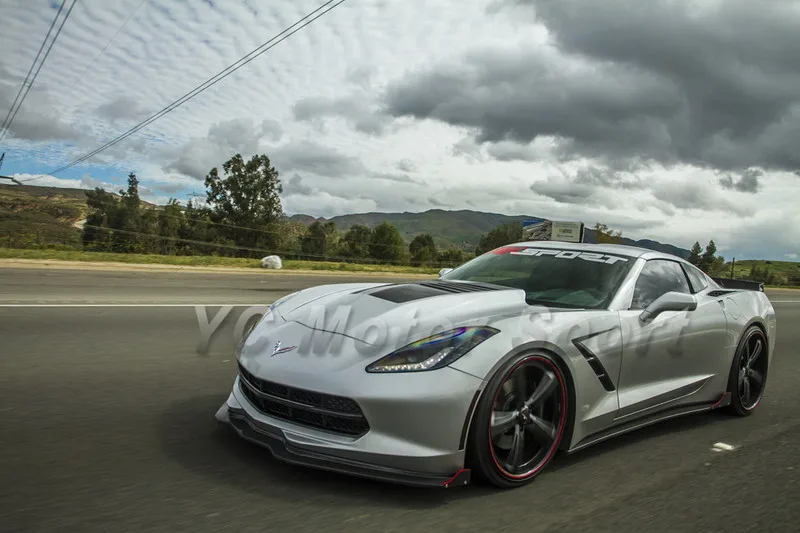 

Car Accessories FRP Fiber Glass RK-Sports Style Side Skirts Extension Underboard Fit For 2014-2019 Corvette C7 Side Skirts