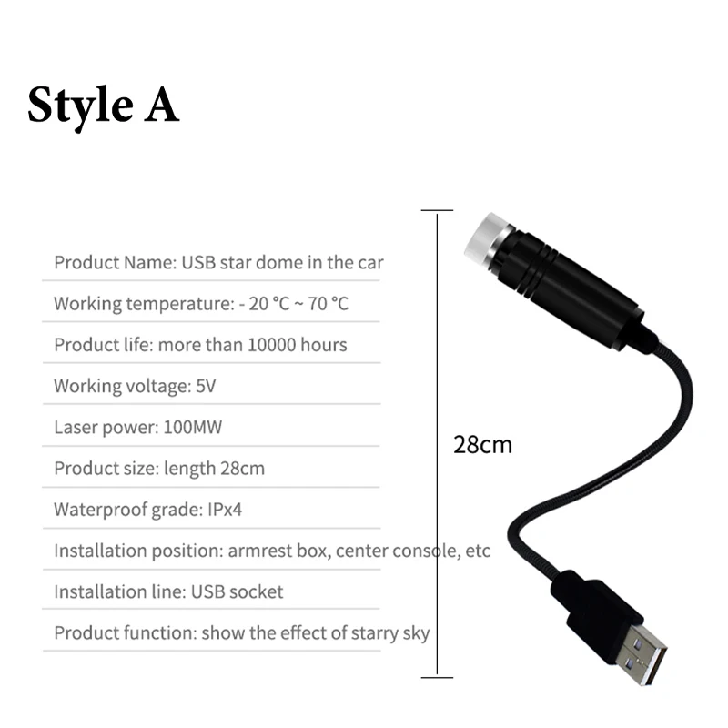 Автомобильный USB светодиодный автомобильный интерьерный светильник на крыше Звездный ночной Светильник s окружающая атмосфера Галактическая лампа USB штекер светильник декоративный светильник DJ RGB светодиодный