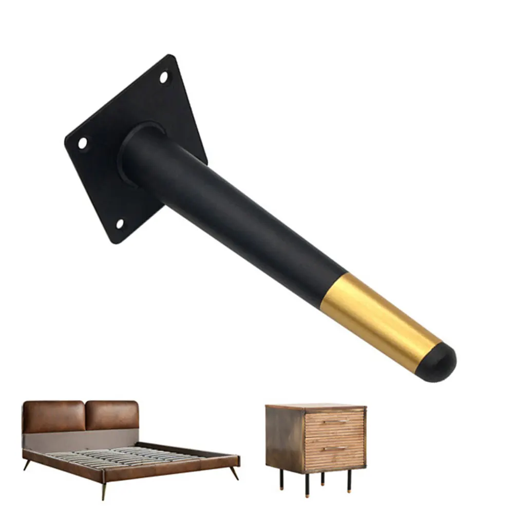 

20cm Universal Sofa Bed Chairs Wardrobe Cupboard Home Floor Stable Hotel Furniture Leg Strong Bearing Tapered Iron Cabinet
