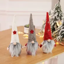 New navidad Long Hat Plush Tomte Christmas Gnome Doll Decorations Tabletop Santa Figurines Ornaments Holiday Gifts