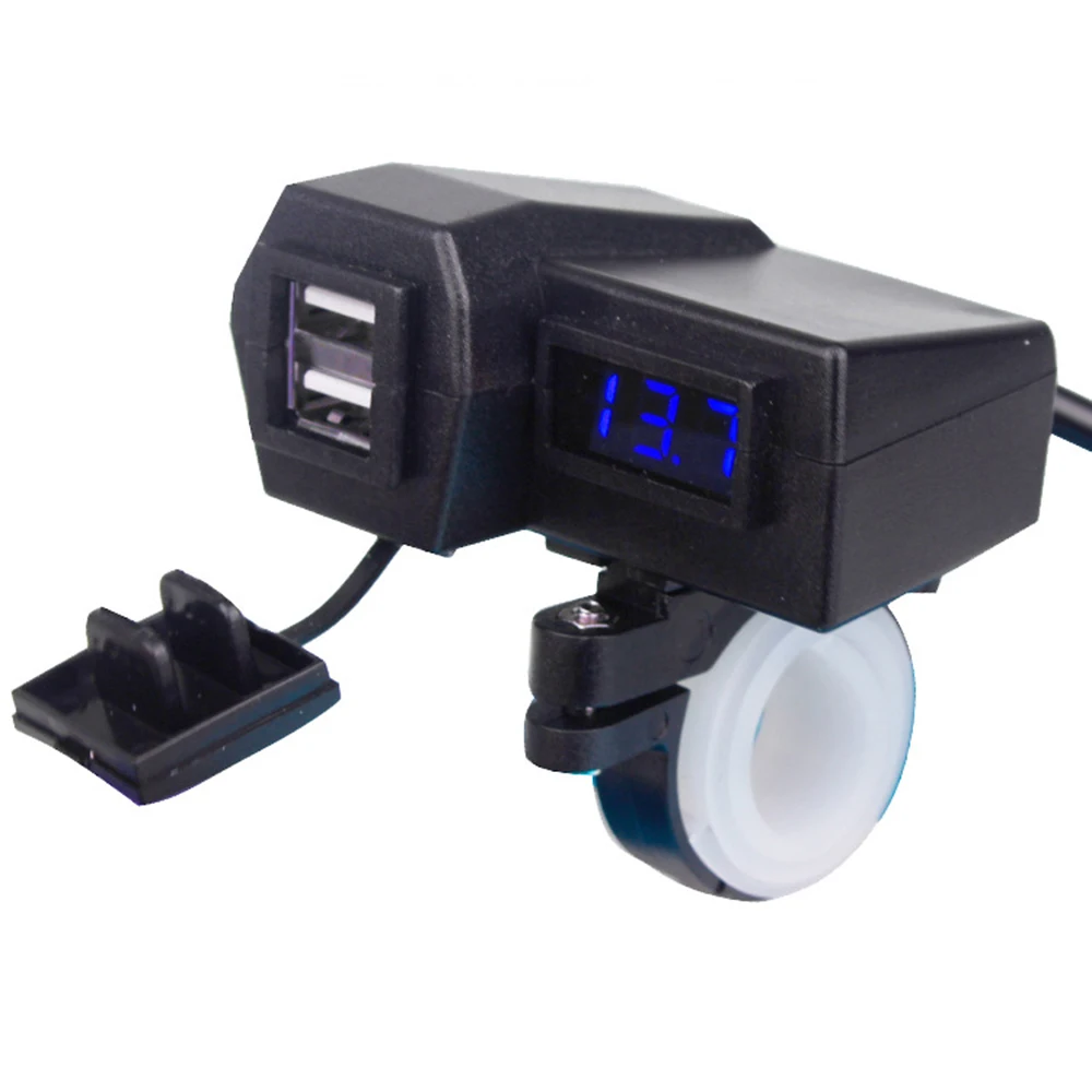 PP 4-в-1 2-24 V) Многофункциональная мотоцикл зарядных порта USB для автомобиля Зарядное устройство 30x28x62 мм с наружной резьбой