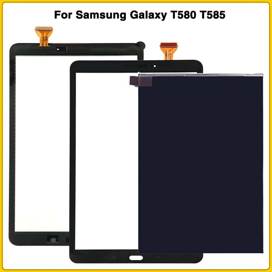 Скидка Новый T585 ЖК сенсорный экран для samsung Tab A SM T580 SM T585 T580 ЖК дисплей, сенсорная панель дигитайзер сенсор стекло объектив