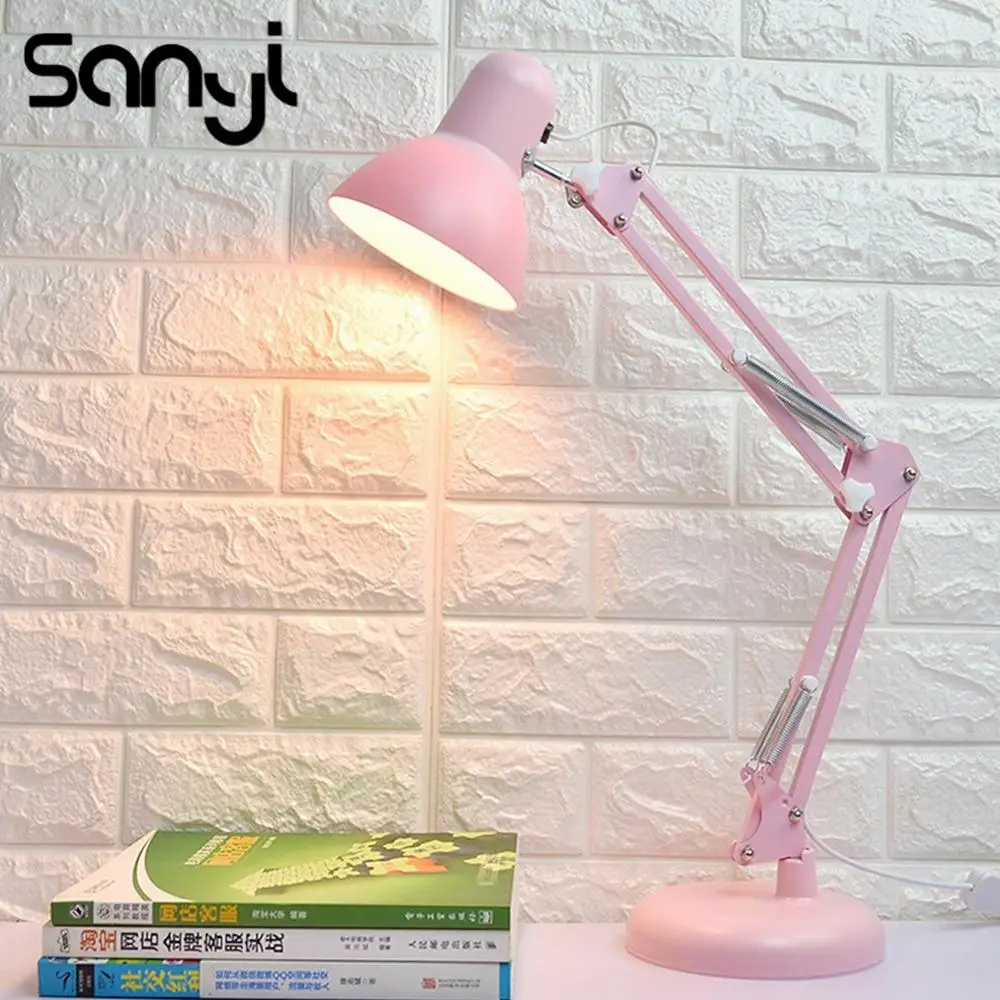 

Sanyi Tri-Color Folding LED Study Table Lamp Comfortable Desk Lamp Mini Stepless Dimming Desk Light 3 Models Touch Switch