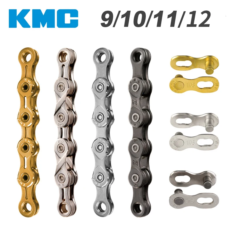 Цепь KMC 116 звеньев 9/10/11/12 X12 скоростная велосипедная цепь с отсутствующим