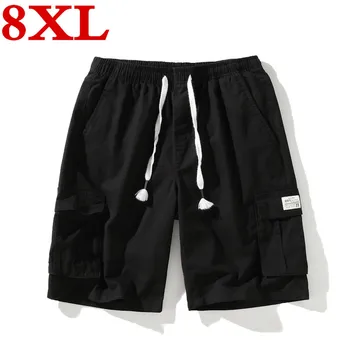 

NEW Big Size 8XL 7XL Men Shorts Mens Solid Baggy Loose Elastic Shorts Casual Male Extra Large Plus Size Shorts For 110-150kg