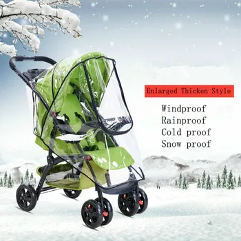 

Hot Sale Baby Stroller Accessories Waterproof Transparent Raincover Wind Dustshield Zipper Open For Stroller Pushchairs Raincoat