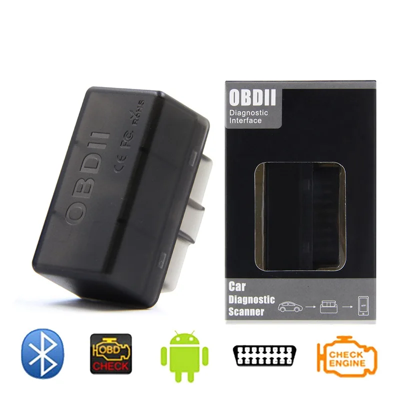 ELM 327 v1.5 Mini OBD2 PIC18F25K80 elm327 v1.5 v2.1 wifi/bluetooth-сканер для мультибрендовых автомобильных сканеров OBD 2 диагностический инструмент - Цвет: black super mini