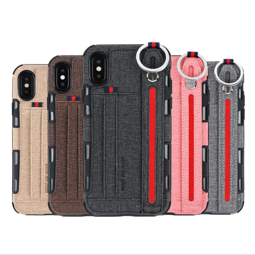 

Applicable New for Iphone7 8 Mobile Phone Shell Bracket Wrist Strap Xs Skin Card Card Hanging Waist Multi-function Leather Case