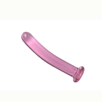 Pink Crystal Glass Anal Plug Smooth Anal Dildo For Women Big Butt Plug Prostata Massage Vagina Dilator Sex Products For Couple 2