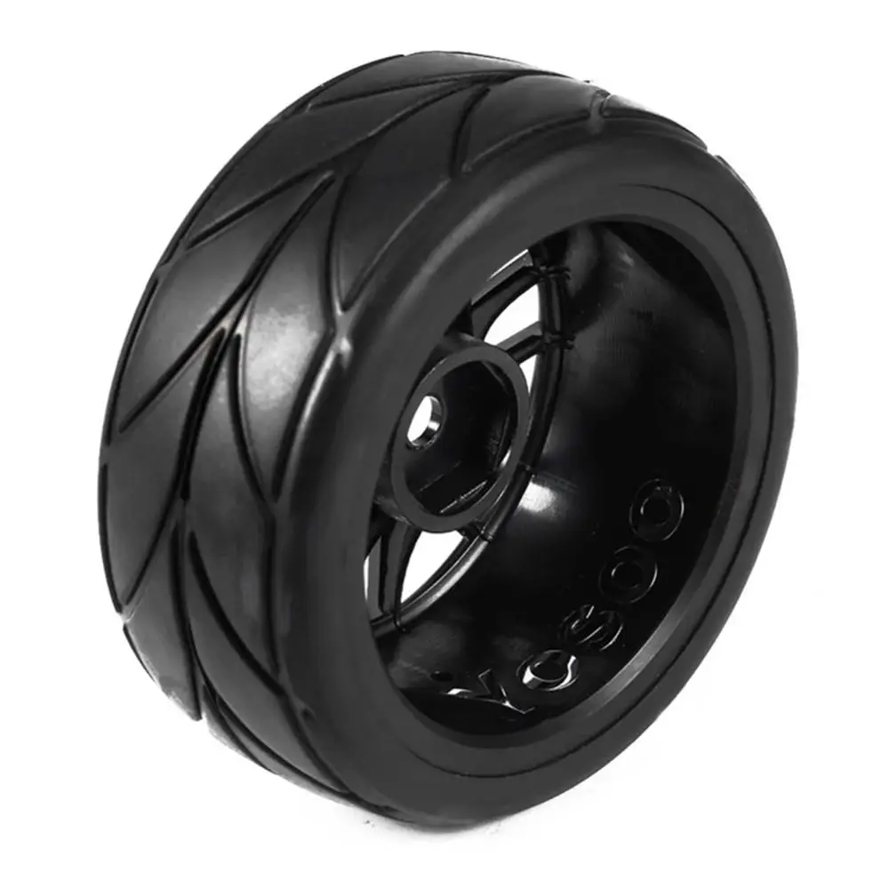4pcs RC Flat Racing Tires Tyre Wheel Rim Fit HSP HPI 1:10 On-Road Car 9068-6081 
