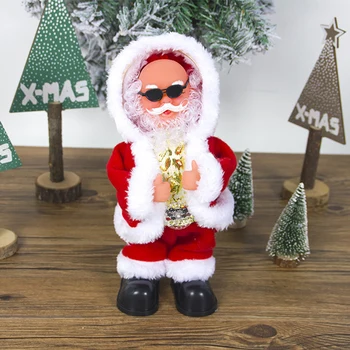 

28cm Santa Claus Action Figure Anime Old Man Automatic Take Off Hat Plastic Doll Kids Toys Birthday Christmas Gift for child