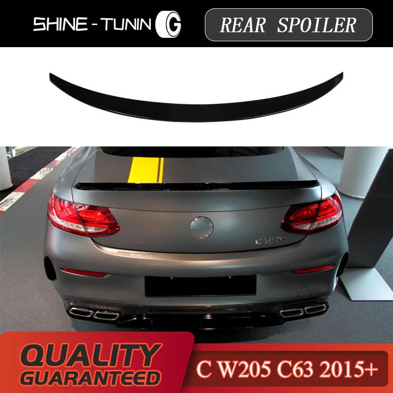 Задний спойлер подходит для mercedes C Class W205 C63 c450 sport aero крыло спойлер багажника C180 C200 C220D C250 C300 C43 c450