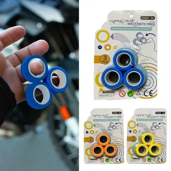 

Mini Magnetic Ring Toy Colorful Durable Unzip Bracelet Magic Toy For Kid Gathering Festivals Performance Decompression toys @D23
