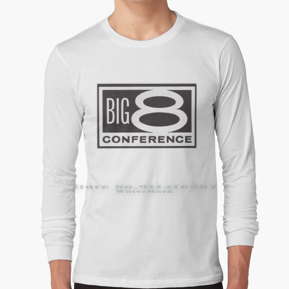 Big 8 Conference Defunt Logo T Shirt 100% Puro Cotone Big 8 Big 12 Football College Fbs Bcs Division I Big 6 Big 7 Kansas City