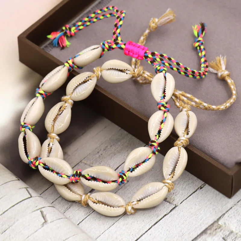 VONNOR-pulsera de tobillo de concha Natural para mujer, joyería Bohemia, accesorios de sandalias descalzas de playa, tobillera para pierna, correa para pie