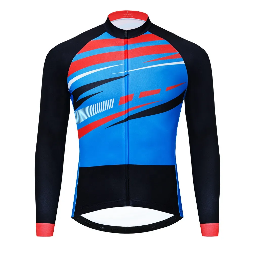 thumbnail image 1 of Traje de triatlón de manga larga, ajustado y transpirable, resistente a los rayos ultravioleta, para ciclismo, chaqueta deportiva para montar a caballo con bolsillo, 1 of 4