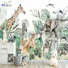 Milofi professional 3D large wallpaper mural hand-painted Nordic forest small animal illustration children background wall 2
