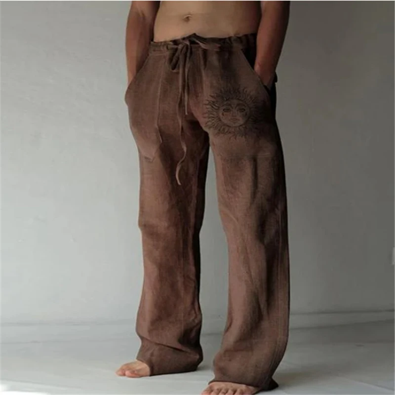 Men's Jogger Trousers Wide Leg Pants Hip Hop Avatar Print Plus Size For Men