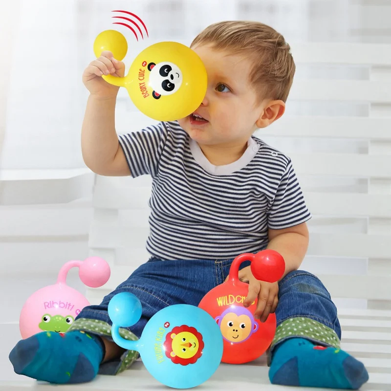 

Baby Rattle Ball Toys With Sound Cartoon Animal Educational Toy For Newborn Mobile Hand Grasp Soft Balls