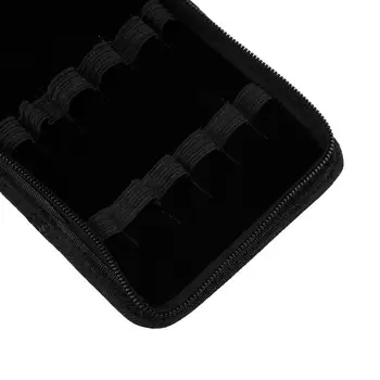 

Best Fountain Pen/Roller Pen Black Color PU Leather Zipper Case for 12 Pens ##