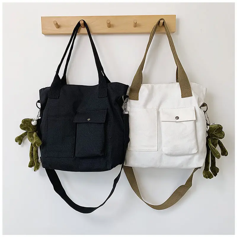 

Canvas Handbags Women Shopping Bags Female Over Shoulder Bag High Quality Shopping Bag Ladies Messenger Bags For Women 2019
