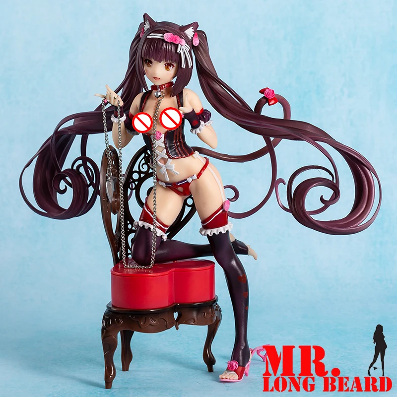Японское аниме 1/7 шкала сексуальная девушка родная NEKOPARA Chocola & ванильный стул Ver.