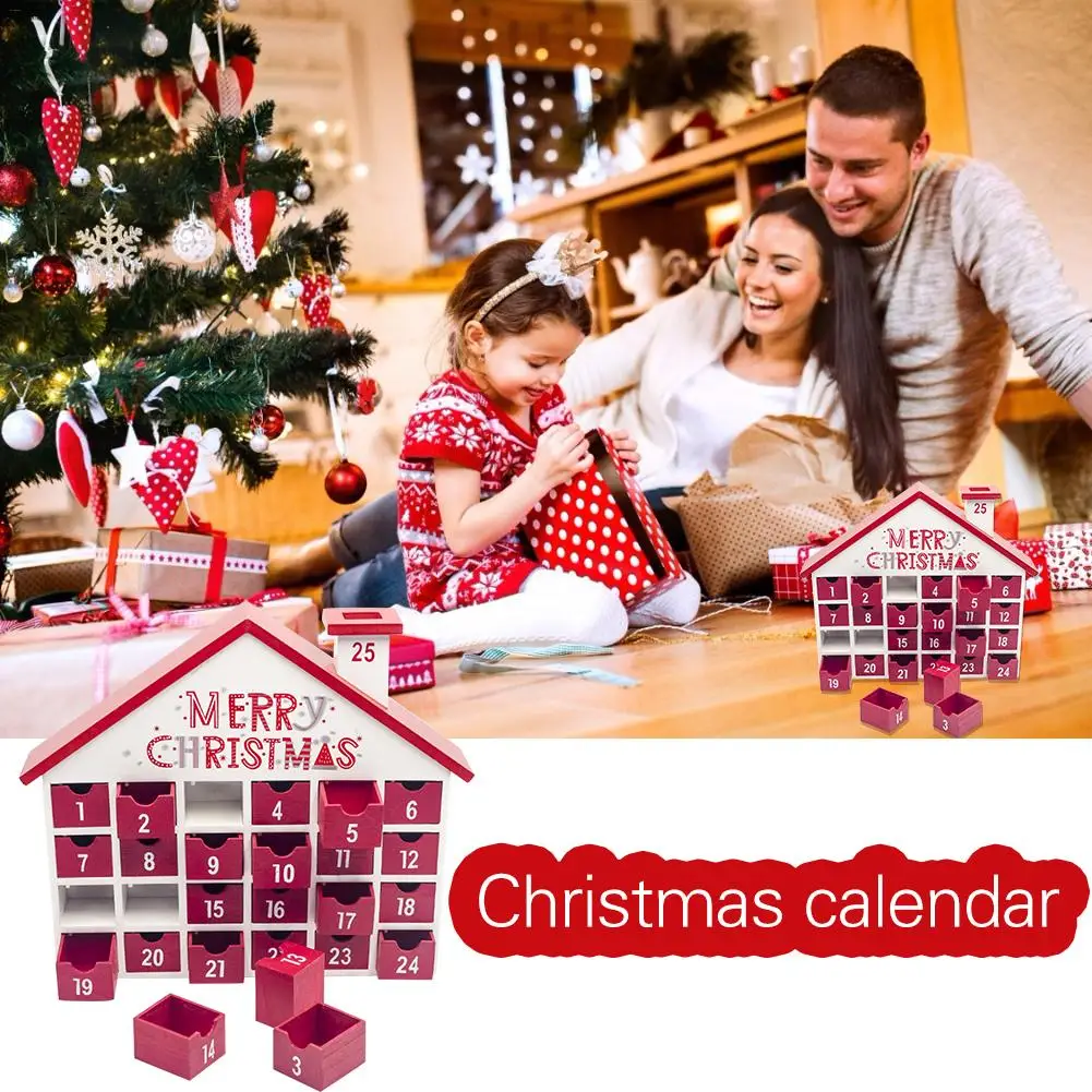 

Wooden Christmas Advent Calendar With 25 Drawers Candy Gift Storage Box Christmas Calendar Drawer Rack Christmas Home Decoratin