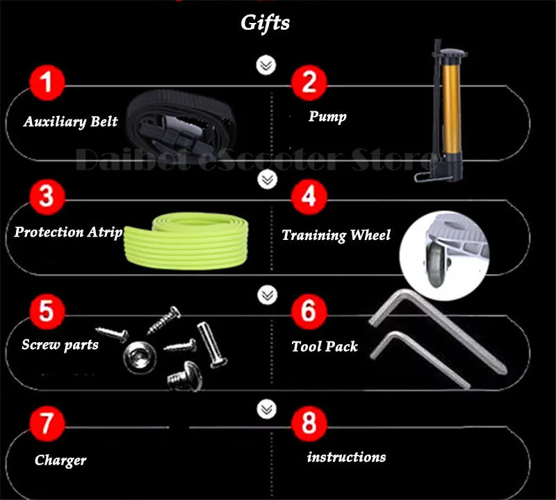 Daibot One Wheel Electric Unicycle Scooter Self Balancing Scooters 500W 60V With Bluetooth Speaker Electric Scooter For Adults (9)