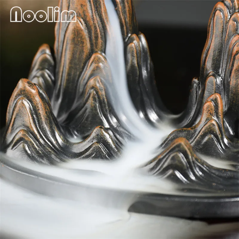 Смола горный водопад обратного потока благовоний горелки ароматерапия печи домашний Чайный домик Декор креативный держатель благовоний+ 10 шт. конусов