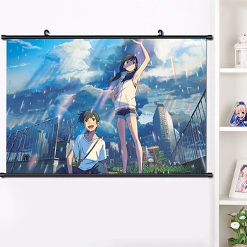 

Anime Tenki No Ko weathering with you Amano Hina Morijima Wall Picture Poster Scroll Canvas Manga Wall Art Decor Poster