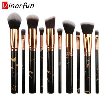 

10pcs Marbling Makeup Brushes Set Foundation brushes Professional Eyeshadow Concealer Blush Brush set Make Up Brush Tool Kit